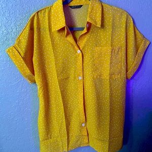 Yellow Oversized Blouse Size XS